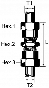Фитинг механика D6 прямой металл